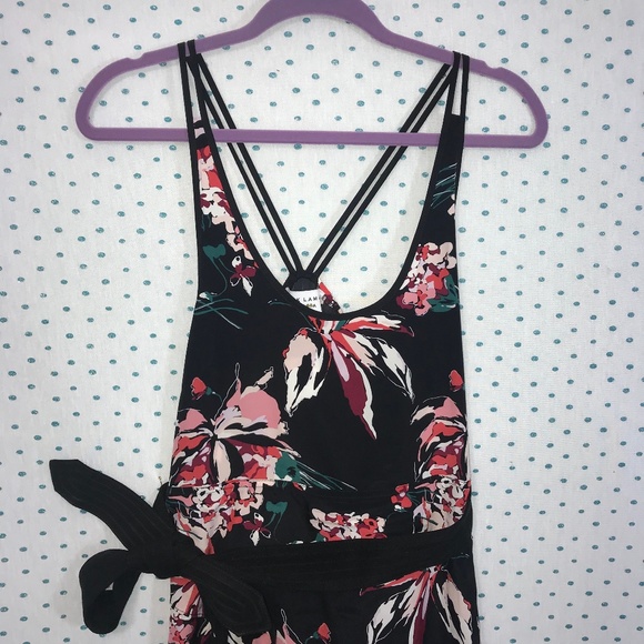 NWT Athleta & Derek Lam Black Floral Nolita Dress - Picture 3 of 6